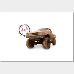 Muddy Toyota 4x4 Pickup Truck Posters and Art